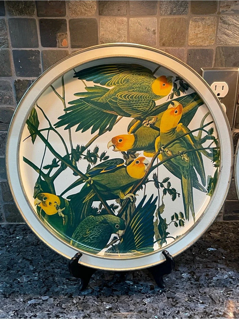 Sunshine Biscuits Audubon Birds of America Tin Trays Vintage 60s-70s